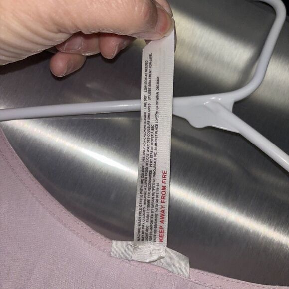 Free People L Perfect Morning One Piece Jumpsuit Pink Lace V Neck Long Sleeve - Picture 11 of 16